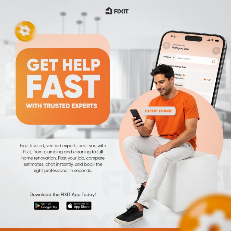 Social media post design for Fixit by Robotely