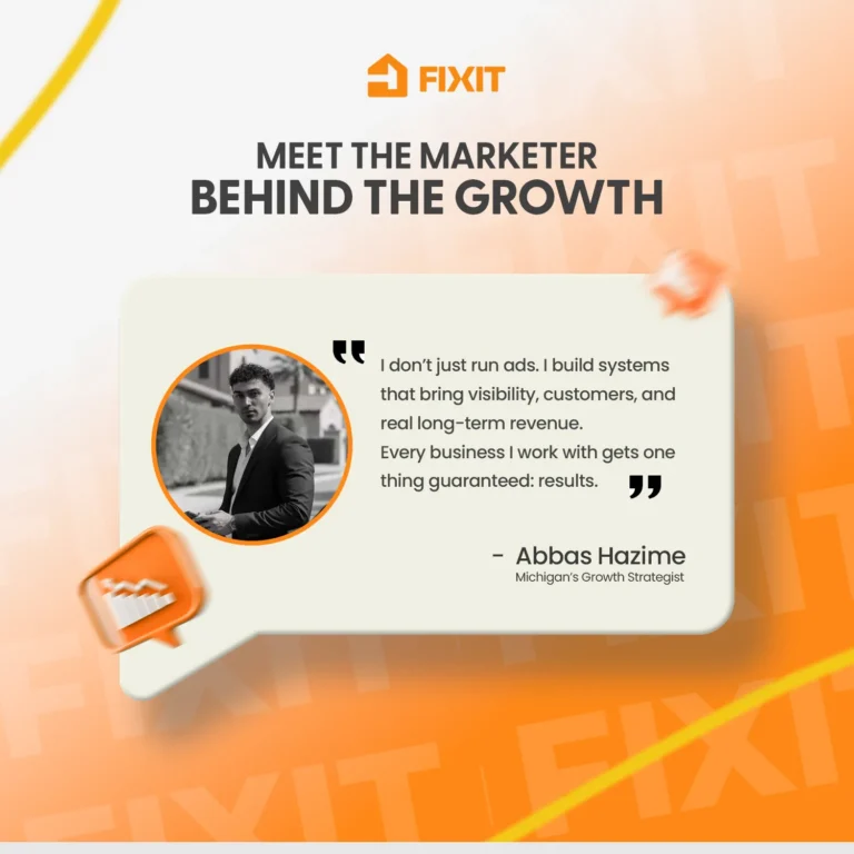 Social media post design for Fixit by Robotely