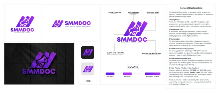 Logo and brand concept for SMMDOC by Robotely