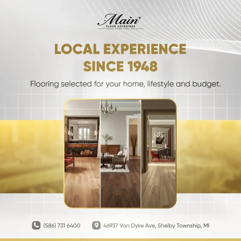 Social media post design for Main Floor Coverings by Robotely