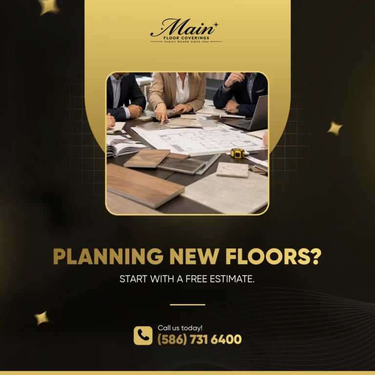 Social media post design for Main Floor Coverings by Robotely
