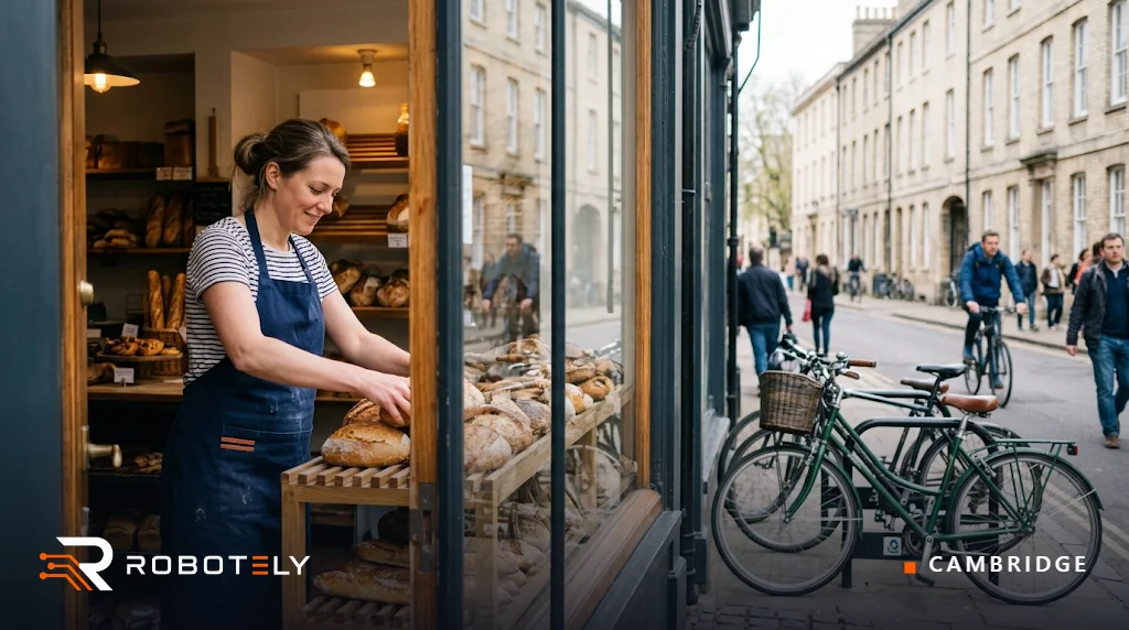 Independent bakery owner in Cambridge