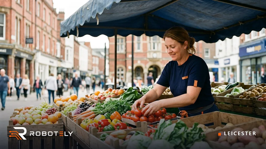 Market trader in Leicester city centre